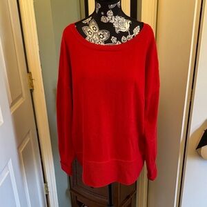 Classic Red Woman's Crewneck Sweater